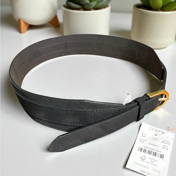 J.Crew-NWT Women’s black suede dress belt. XS-S 
Fits 27.5”-31.5” waist. New! - Picture 8 of 11